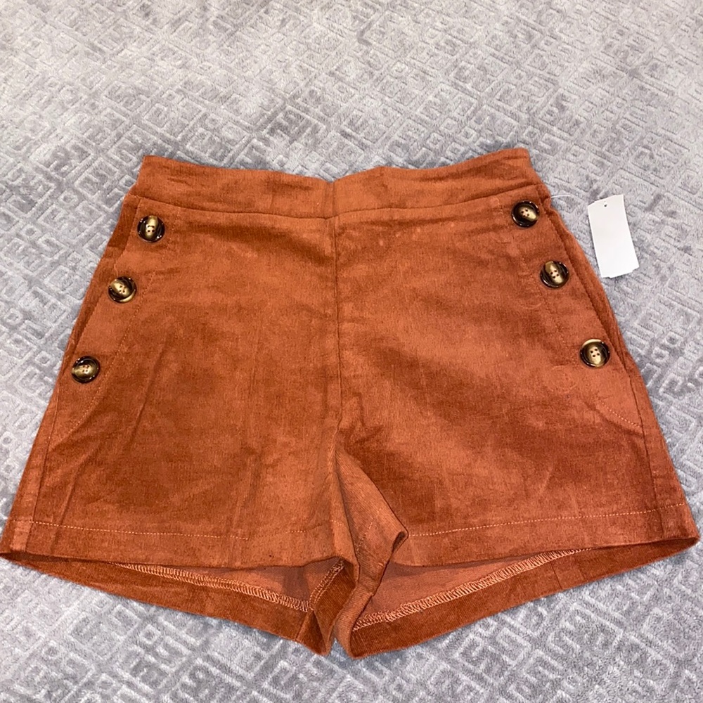 Burnt Orange High Waisted Shorts